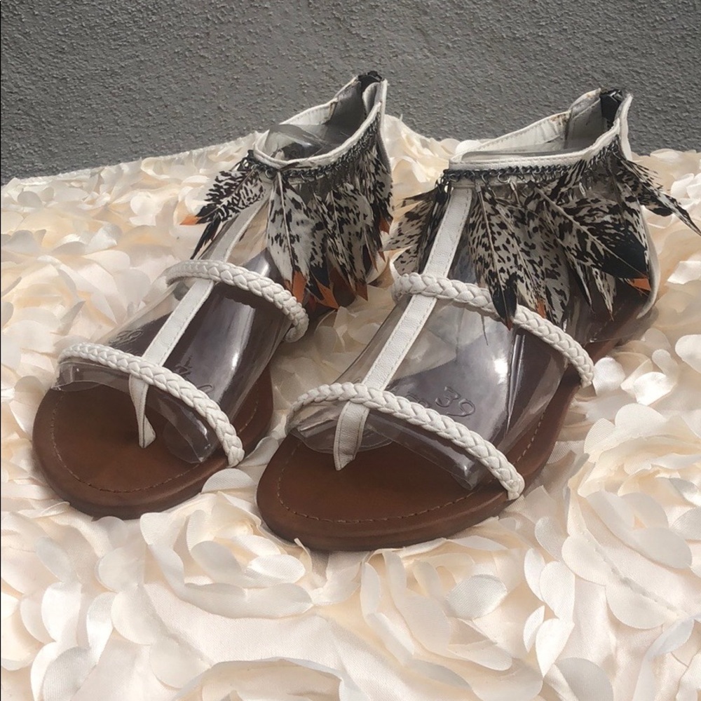 Aldo feathered sandal